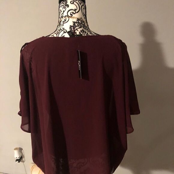COPY - PURPLE V CUT WOMENS CAREER BLOUSE - Picture 6 of 6